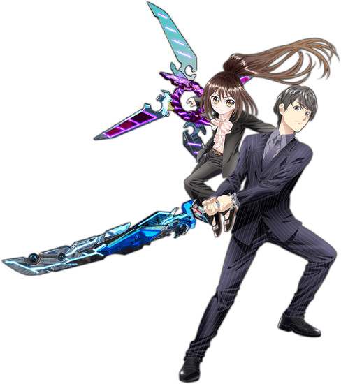 Tim Shadow: Uesaka Sumire sebagai Chizuru (kiri) dan Ishikawa Kaito sebagai Hayate (kanan)