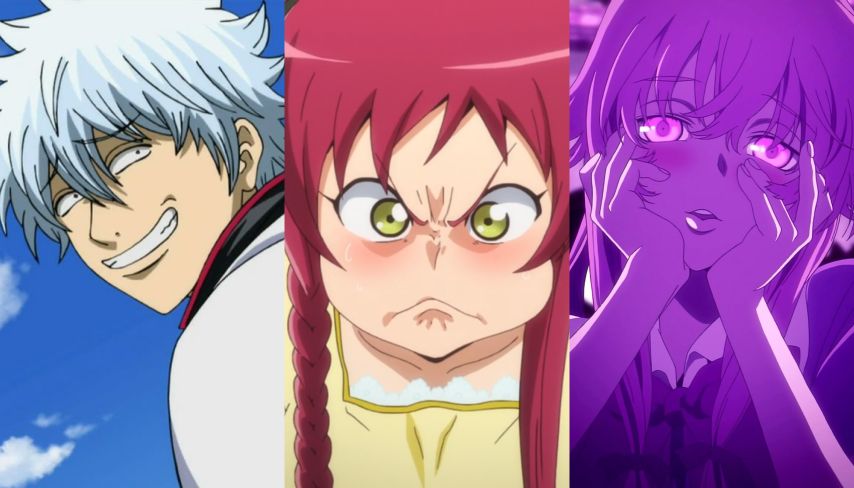 Karakter Anime yang Ekspresif (Gintoki Sakata, Emi Yusa, Yuno Gasai)